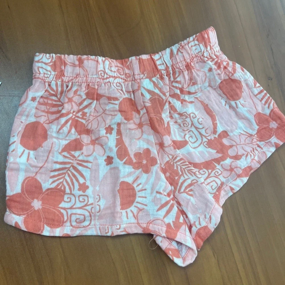 2-Sets Bluey and Moana Girls Cotton Gauze Shirt & Shorts Sets Cotton XL Size 14